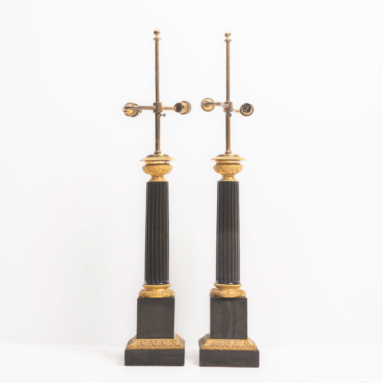 Bronze Table Lamps by Garnier Lampiste Brevete