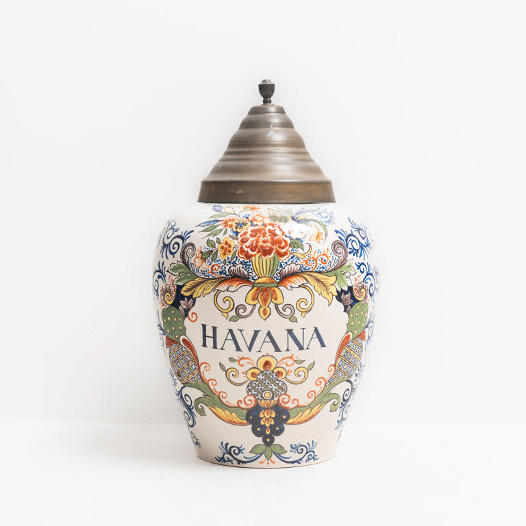Polychrome Tobacco Jar