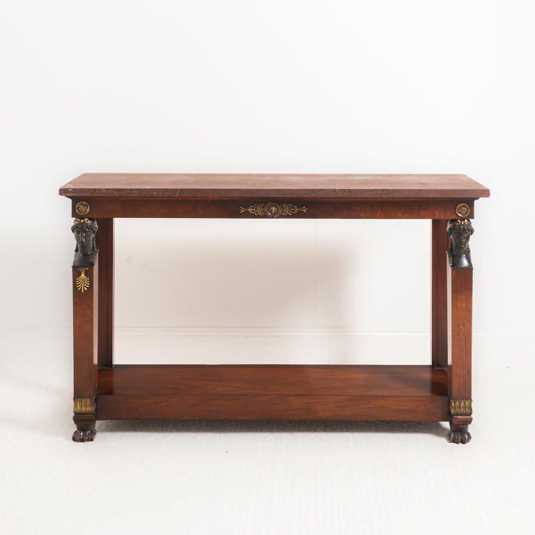 Neo-Classical Marble Top Consol