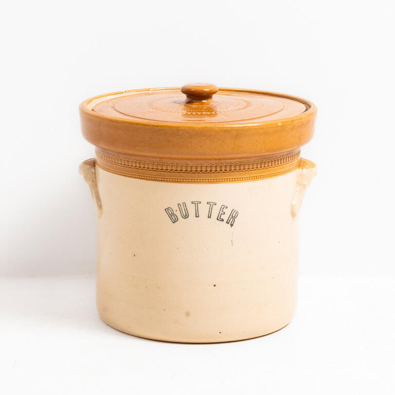 Scottish Saltglaze Butter Crock.