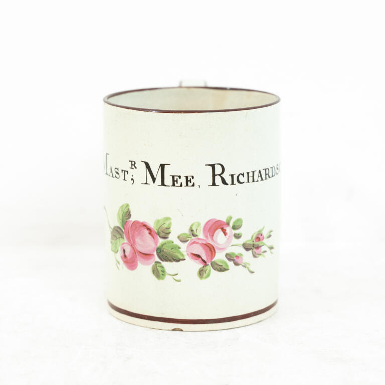 18th Century Creamware Christening Mug