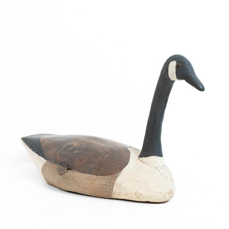 Carved and Painted Wood Canada Goose