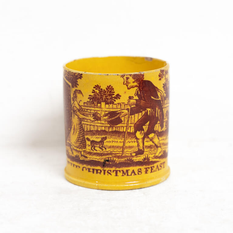 Canary Yellow Mug: 'The Christmas Feast'