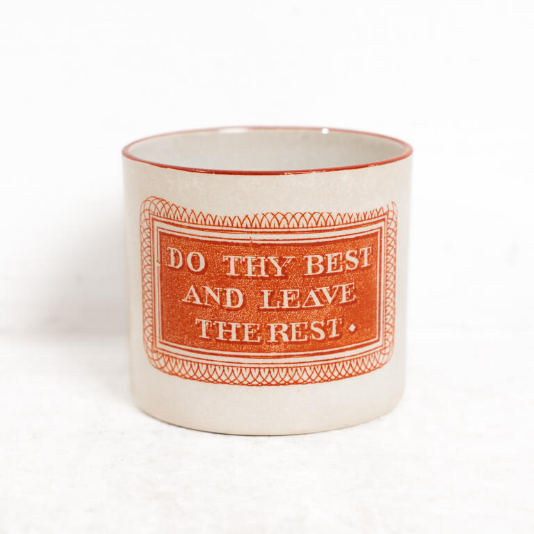 Pearlware Child's Mug: 'Do thy best and leave the rest'