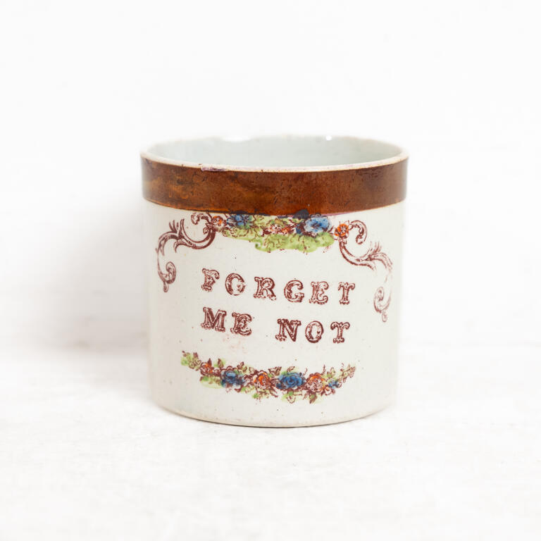 Pearlware Child's Mug: 'Forget Me Not'