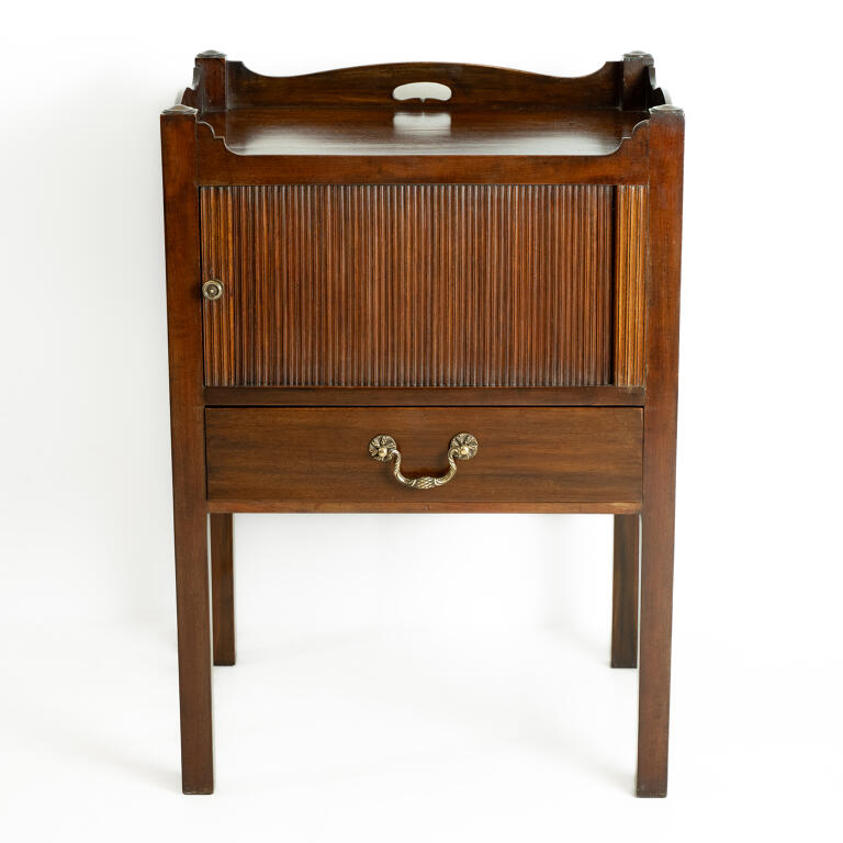Mahogany Tray Top Bedside Table
