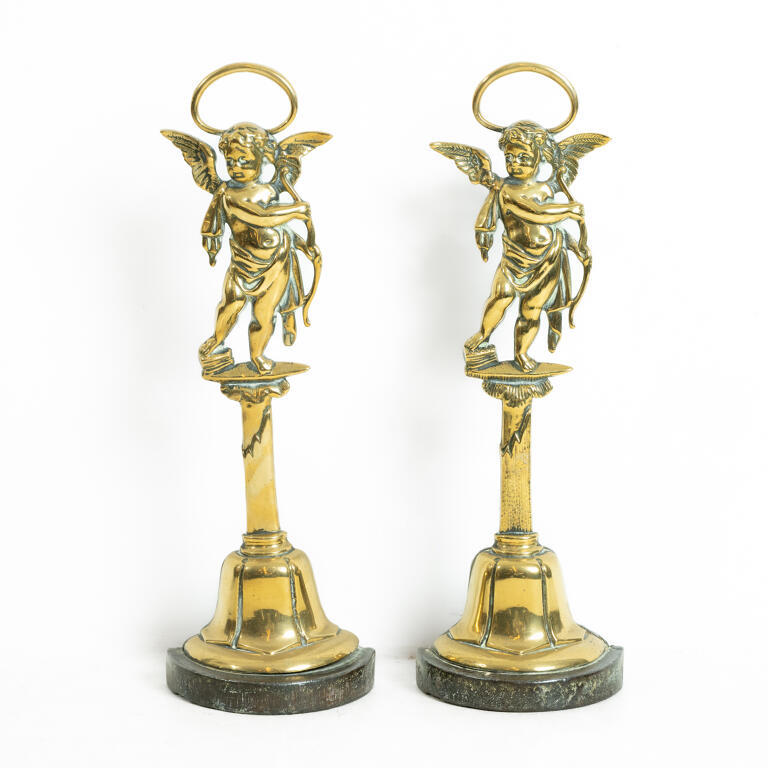 19th Century Brass Doorstops