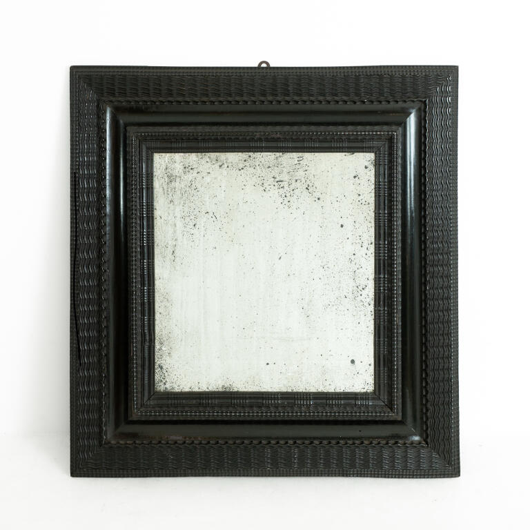 Ebonised Ripple Framed Mirror