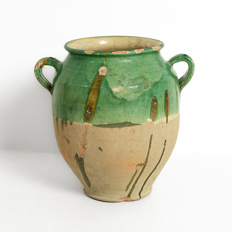 Large Green Confit Pot
