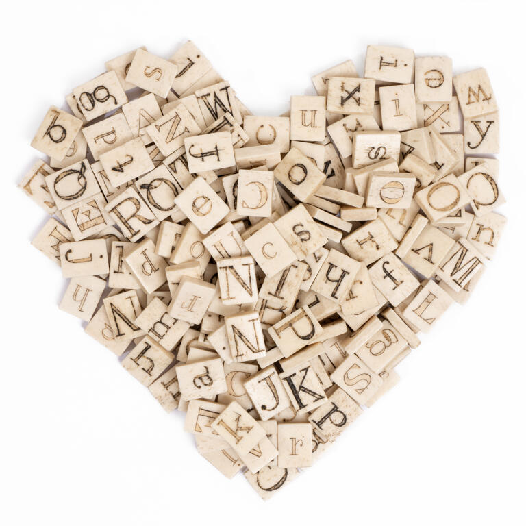 Collection of 19th Century Bone Alphabet Letters