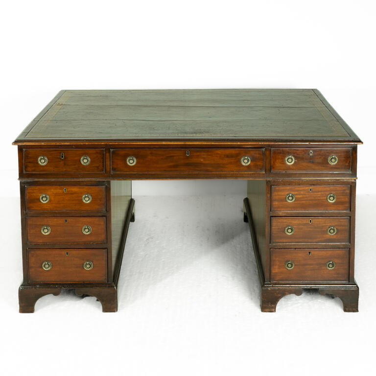 Mahogany Pedestal Partners Desk