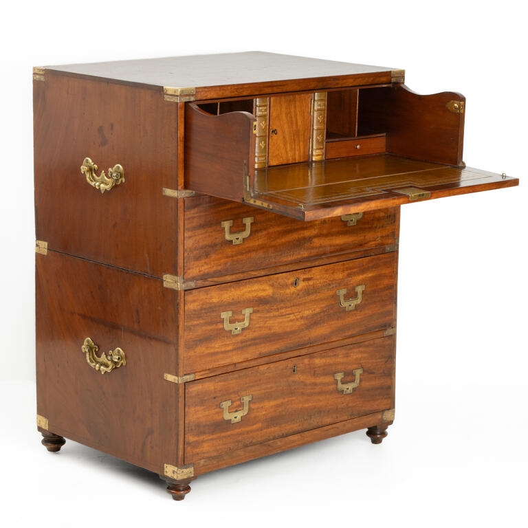 Diminutive Mahogany Military Chest