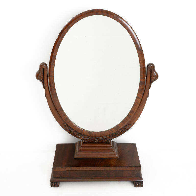 19th Century Swan Head Dressing Table Mirror
