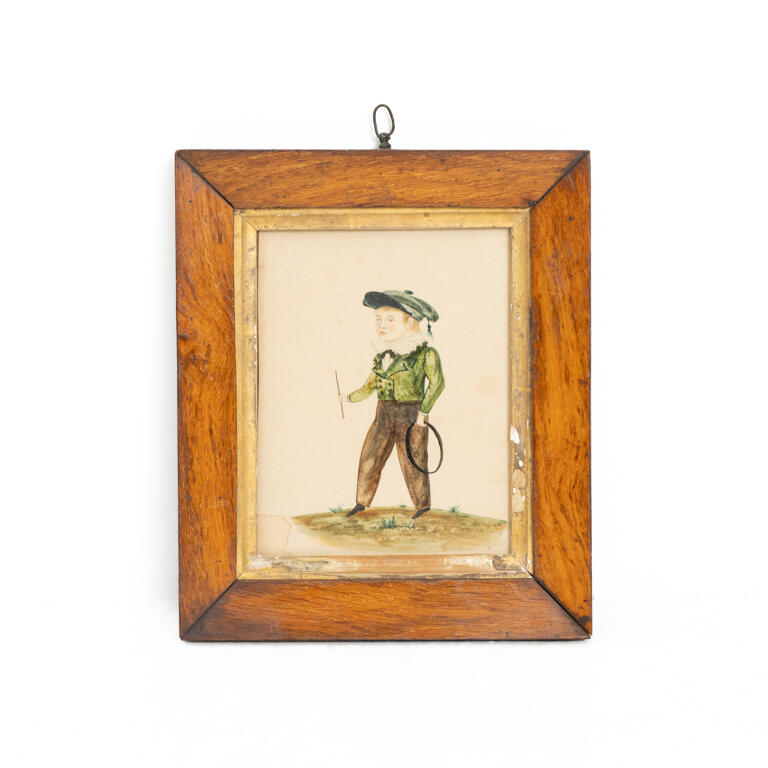 Naive School: Watercolour of a Boy