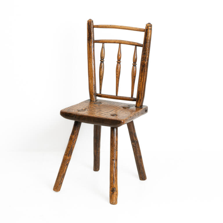 Primitive Back Stool