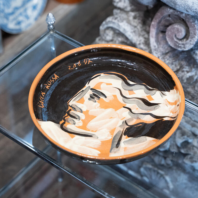 Vallauris Dish Decorated by Patrick Bocca Rossa