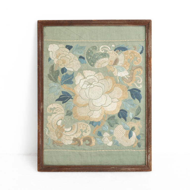 Pair of Framed Chinese Silk Panels