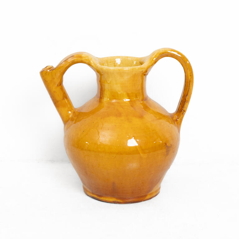 Orange Glazed Cruche