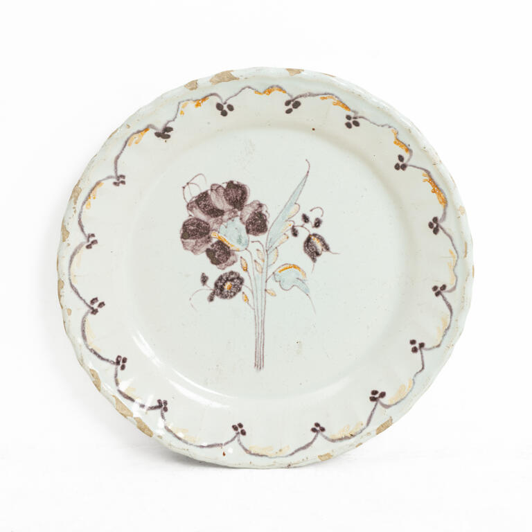 Pair of Early 19th Century Polychrome Faience Plates