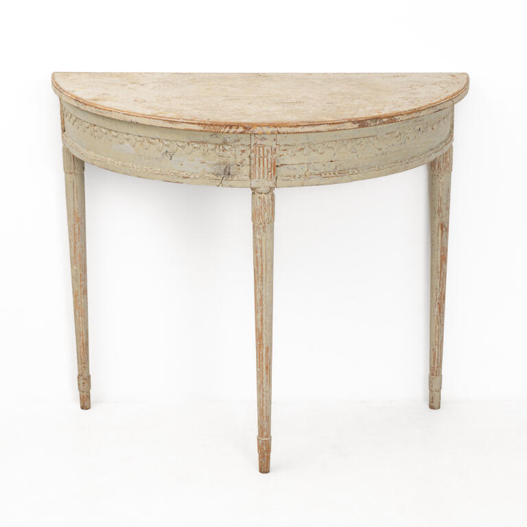Gustavian Demi-Lune Console
