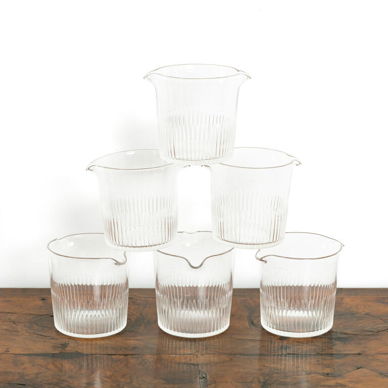 Set of Six Cut Crystal Rinsers