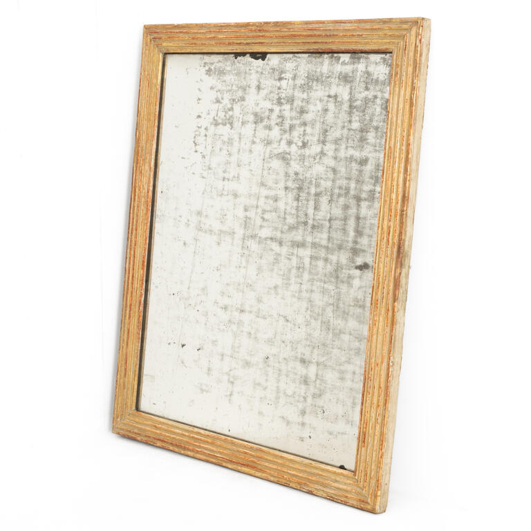 Gilt Ribbed Mirror