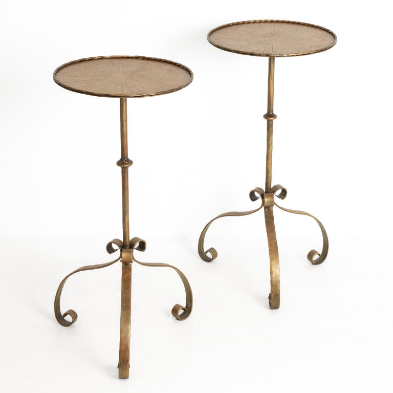 Pair of Wrought Iron Martini Tables
